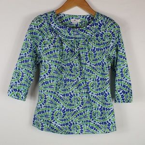 Vineyard Vines | Paisley popover top S